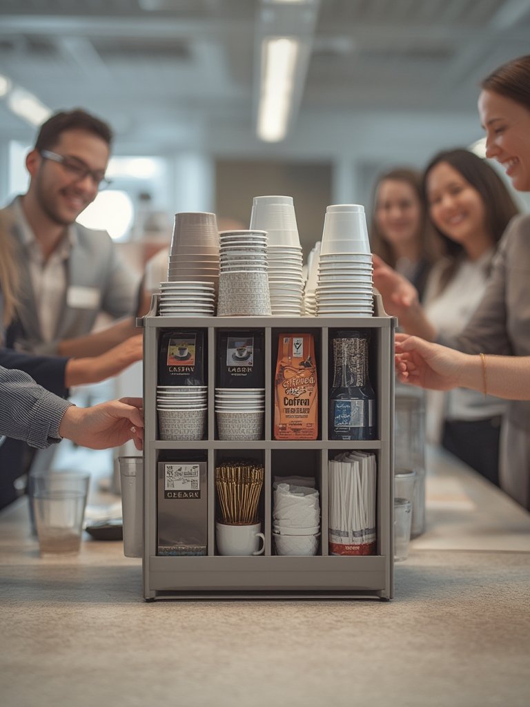 coffee organizer in action